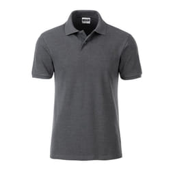 James and Nicholson Mens Basic Polo - L, Black Heather