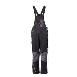 James and Nicholson Unisex Workwear Pants with Bib