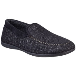 Cotswold Mens Stanley Moc Toe Full Slipper - 6 UK, Black