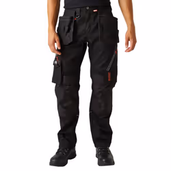 Regatta Mens Execute Holster Premium Work Trousers - 34R, Black