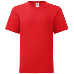 Fruit Of The Loom Boys Iconic T-Shirt - 5-6 Years, Red