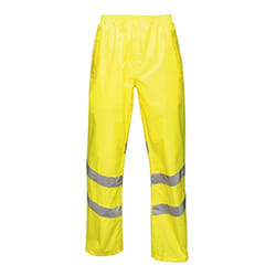Regatta Unisex Hi Vis Pro Reflective Packaway Work Over Trousers - 2XL, Yellow