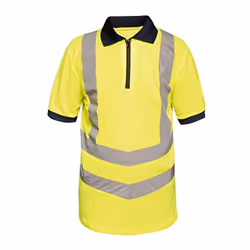 Regatta Mens Hi Vis Pro Reflective Work Polo Shirt - XL, Yellow/Navy