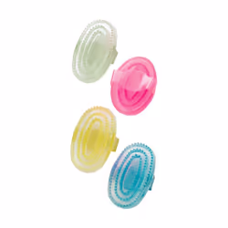 Lincoln Synthetic Rubber Curry Comb - L, Clear Pink