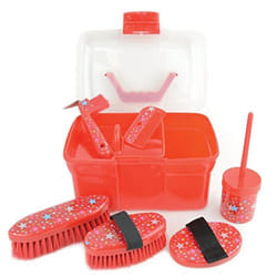 Lincoln Star Pattern Grooming Kit - One Size, Red