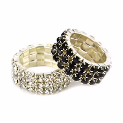 Lincoln Diamante Plaiting Bands (Pack of 20)
