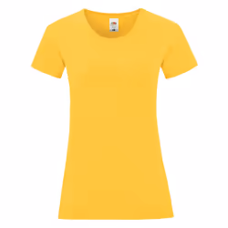 Fruit Of The Loom Womens/Ladies Iconic T-Shirt - S, Sunflower Yellow