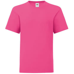 Fruit Of The Loom Boys Iconic T-Shirt - 12-13 Years, Fuchsia Pink