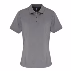 Premier Womens/Ladies Coolchecker Short Sleeve Pique Polo T-Shirt - XS, Grey Melange