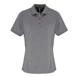 Premier Womens/Ladies Coolchecker Short Sleeve Pique Polo T-Shirt - XS, Grey Melange