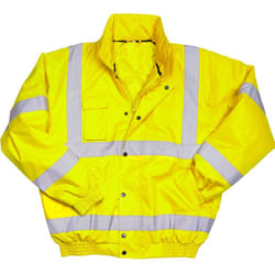Warrior Mens Tulsa Hi-Vis Bomber Jacket - S, Fluorescent Yellow