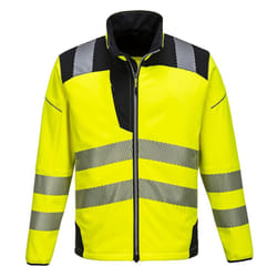 Portwest Mens PW3 Hi-Vis Soft Shell Jacket - XXL, Yellow/Black