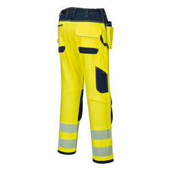 Portwest Mens PW3 Hi-Vis Trousers - 30R, Yellow/Black