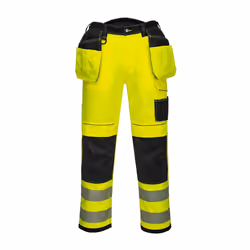 Portwest Mens PW3 Hi-Vis Trousers - 42R, Yellow/Black