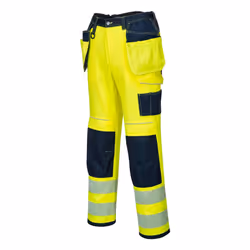 Portwest Mens PW3 Hi-Vis Trousers - 42R, Yellow/Black