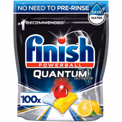 Finish Quantum Ultimate Dishwasher Tablets, LEMON, 100 Tablets