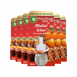 6 x 19ml Air Wick Mulled Wine Clementine & Spice Plug In Refill