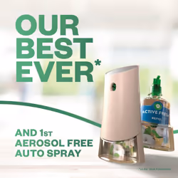 Air Wick Aerosol-Free Automatic Air Freshener Spray Kit, Morning Meadow, 1 gadget & 1 Refill (228ml), 24x7 Active Fresh Odour Neutraliser, Lasts Up to