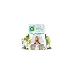 Air Freshener Plug In Diffuser Refill| Room Air Freshener|Fragrance : Morning Meadow| Contains : 2 x 19ml| Usage: Lasts Upto 500 days (100 Days per