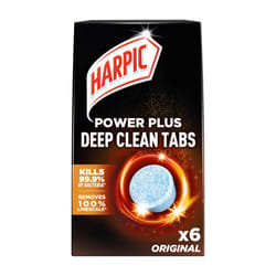 Power Plus Deep Cleaning Toilet Tablets, Original Scent, Pack 1 x 6 Tablets, Deep Clean Without Scrubbing, Removes 100% Limescale, Toilet Cleaner