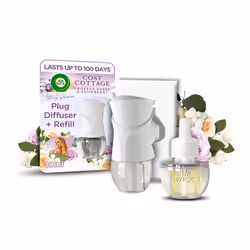 Air Wick Plug in Diffuser Kit, Cosy Cottage Frosted Roses & Snowberry, 1 Device & 1 Refill (19ml), Long Lasting Fragrance, La ...