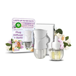 Air Wick Plug in Diffuser Kit, Cosy Cottage Frosted Roses & Snowberry, 1 Device & 1 Refill (19ml), Long Lasting Fragrance, Lasts up to 100 days, Plug