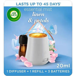 Air Wick Linen &amp; Petals Essential Mist Kit Lasts for up to 45 days