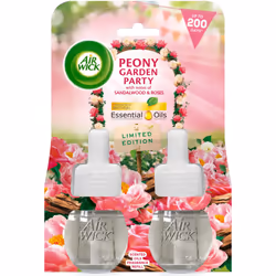 Air Wick Plug in Diffuser Twin Refill, Peony Garden Party, Pack 2 x 19ml, Long Lasting Fragrance, Lasts up to 200 days, Plug ...