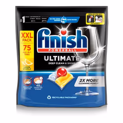 FINISH Ultimate Deep Clean & Shine Dishwasher Tablets Lemon (Pack