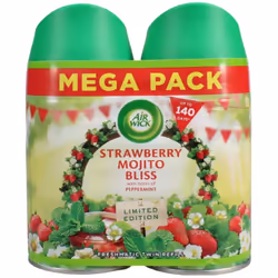 2 x Air Wick Freshmatic Automatic Spray Refill 250ml - Strawberry Mojito Bliss