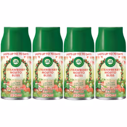4 x Air Wick Freshmatic Automatic Spray Refill 250ml - Strawberry Mojito Bliss