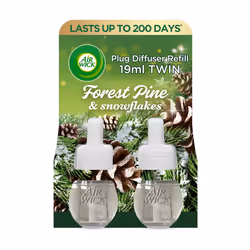 2 X Air Wick Electrical Plugin Oil Refills - Forest Pine & Snowflakes