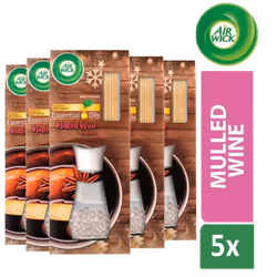 5 x Air Wick Reed Diffuser Air Freshener With Essential Oils Mulled Wine Scent 30ml