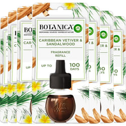 Air Wick Botanica Scented Oil for Electrical Plug Diffuser Caribbean Vetiver and Sandalwood Refill x7, 19 ml