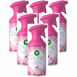 6 x 250ml Air Wick Pure Air Freshner Spray - Cherry Blossom