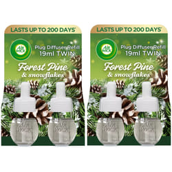4 X Air Wick Electrical Plugin Oil Refills - Forest Pine & Snowflakes