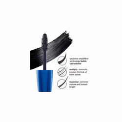Ultra Volume Waterproof Mascara Blackest Black, with Exclusive Amplifibre Technology for Full Lash Volume that Lasts all Day, 10ml