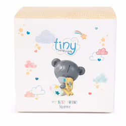 AGE92010 Tiny Tatty Teddy My Best Friend Figurine,Blue,grey,12.5cm