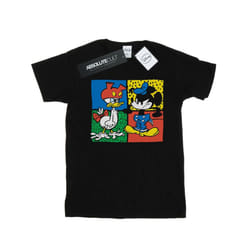 Disney Mens Mickey Mouse Donald Clothes Swap T-Shirt - S, Black