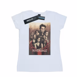 Riverdale Womens/Ladies Stag Skull Cotton T-Shirt - M, White