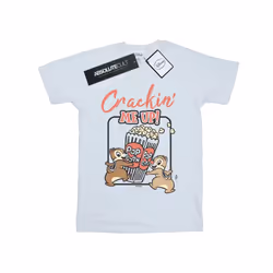 Disney Womens/Ladies Chip N Dale Crackin Me Up Cotton Boyfriend T-Shirt - L, White