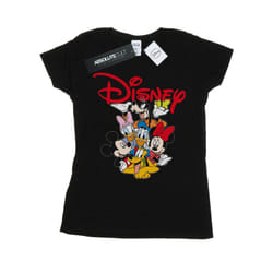 Disney Womens/Ladies Mickey Mouse Crew Cotton T-Shirt - XL, Black