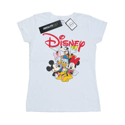 Disney Womens/Ladies Mickey Mouse Crew Cotton T-Shirt - L, White