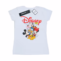Disney Womens/Ladies Mickey Mouse Crew Cotton T-Shirt - XL, White