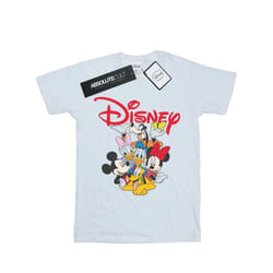 Disney Womens/Ladies Mickey Mouse Crew Cotton Boyfriend T-Shirt - XXL, White
