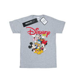 Disney Womens/Ladies Mickey Mouse Crew Cotton Boyfriend T-Shirt - S, Sports Grey