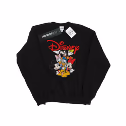 Disney Girls Mickey Mouse Crew Sweatshirt - 5-6 Years, Black