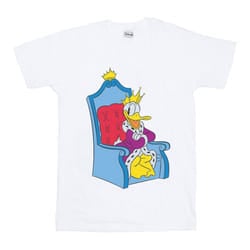 Disney Mens Donald Duck King Donald T-Shirt - M, White