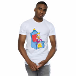 Disney Mens Donald Duck King Donald T-Shirt - XL, White
