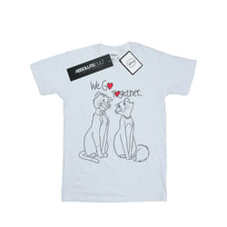 Disney Womens/Ladies Aristocats We Go Together Cotton Boyfriend T-Shirt - XXL, White